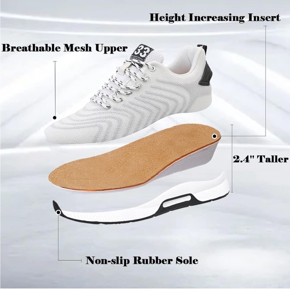 Recyphi Invisible Height Increasing Lightweight Sport Lifting 2.4inch 12/ 433 - Picture 2 of 6